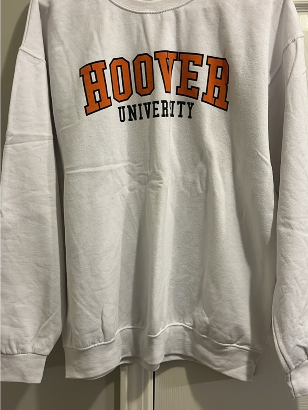 Hoover University White Crewneck Sweatshirt